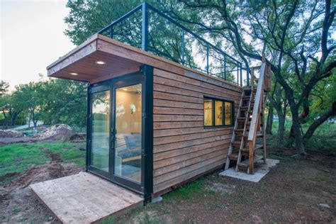 This Tiny Home With A Rooftop Deck Is Made From Two Shipping Containers