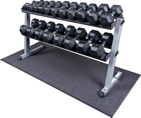 Body Solid Gdr60 Rubber Hex Dumbbell Rack And Set Dick S Sporting Goods