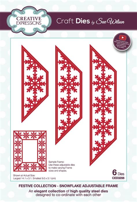 Sue Wilson Designs Die Festive Collection Snowflake Adjustable