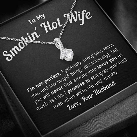 Anniversary T For Wife Romantic To My Smokin Hot Wife Necklace