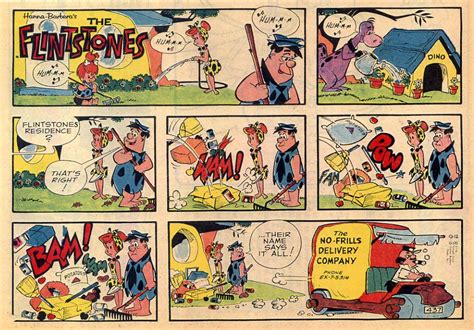 Flintstones Sunday Comic Strips Sunday Newspaper Old Newspaper