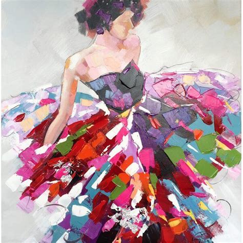 Viberant Dresses Wrapped Canvas Painting In 2021 Painting Painting Prints Cool Paintings