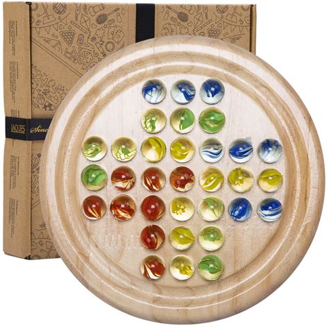 Wooden Solitaire Wooden Solitaire Game With Marbles