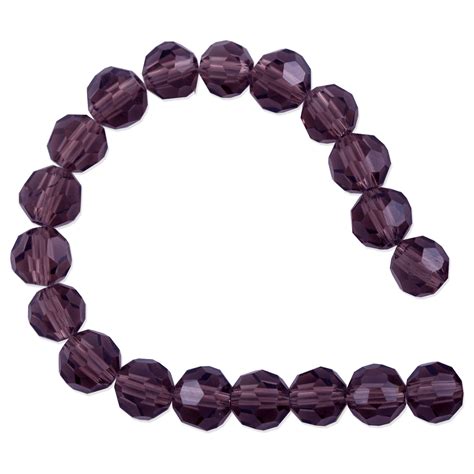 Valued Faceted Round 6mm Amethyst Crystal Beads 14 Strand