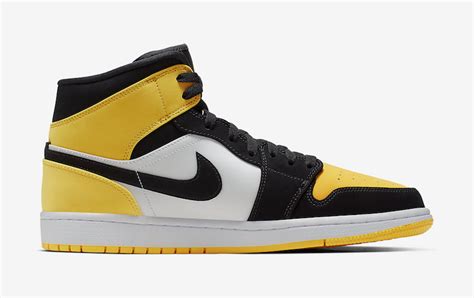 Air Jordan 1 Mid Yellow Toe Black 852542 071 Release Date Sneakerfiles
