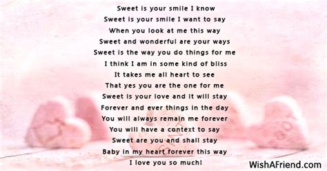 Sweet Is Your Smile I Know Sweet Love Poem