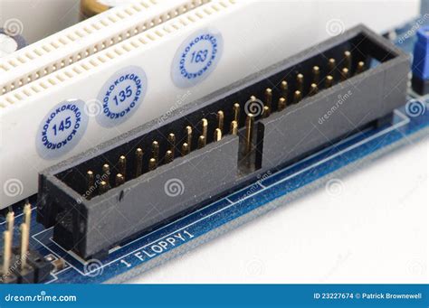 Floppy Ide Port Stock Photo Image Of Blue Internal 23227674