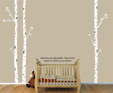 Nursery Wall Decals White Birch Tree Wall Decal Reusable Etsy