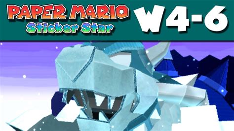 Paper Mario Sticker Star W4 6 Bowsers Snow Fort Nintendo 3ds