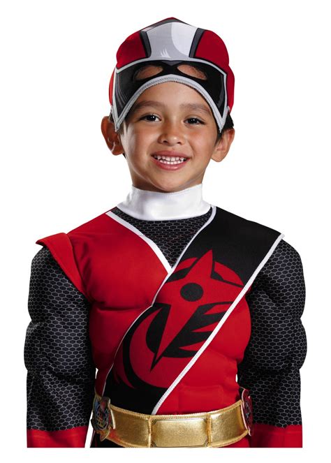 Red Power Ranger Toddler Boys Muscle Costume Superhero Costumes