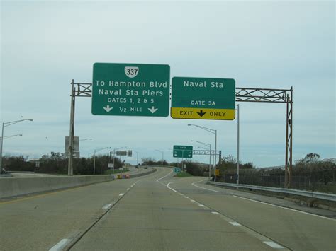 Virginia Interstate 564 Westbound Cross Country Roads