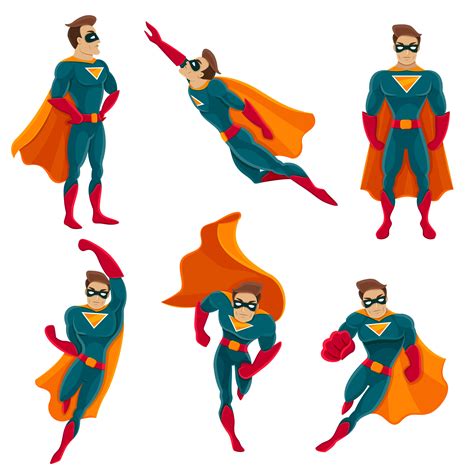 Superhero Actions Icon Set 484654 Vector Art At Vecteezy