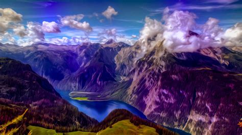 Download 800x1280 Mountains Trippy Art Clouds Scenic Wallpapers For