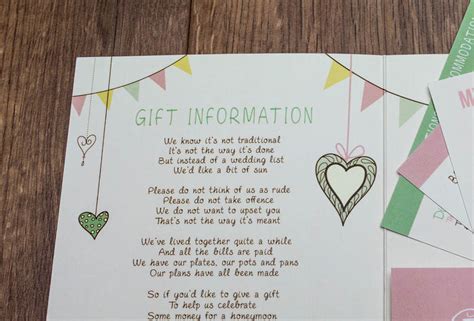 Asking friends and family for money as a wedding gift can come off as tacky and gauche if not done properly. Wedding Invitation Gift or Money Verses | Bespoke Wedding ...