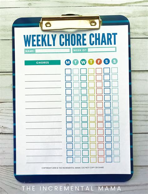 Free Daily Chore Chart Template Of 30 Weekly Chore Ch