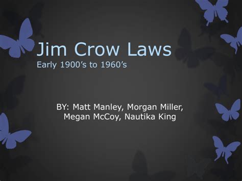 Jim Crow Laws