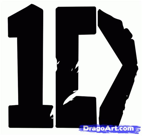 How to draw 1d logo? How to Draw One Direction, One Direction, Step by Step ...