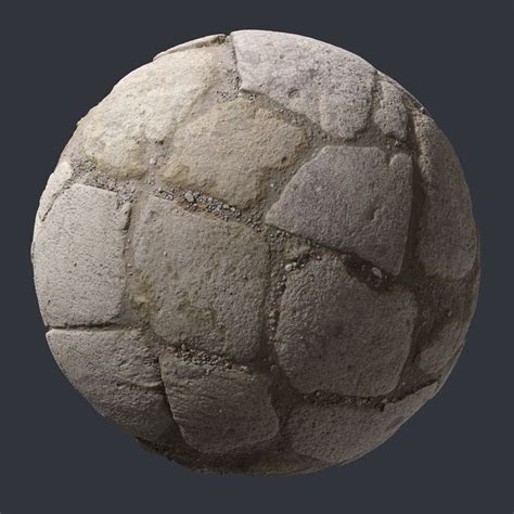 3d Scanned Medieval Cobblestone 4x4 Meters