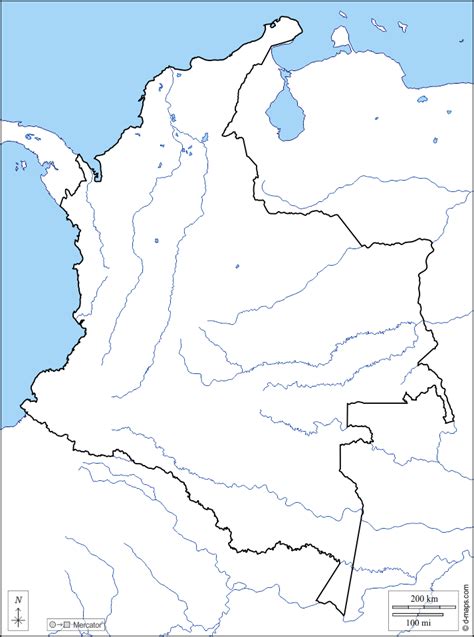 Colombia Mapa Gratuito Mapa Mudo Gratuito Mapa En Bla