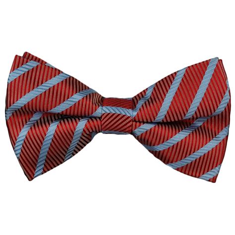 Red And Light Blue Striped Silk Bow Tie From Ties Planet Uk