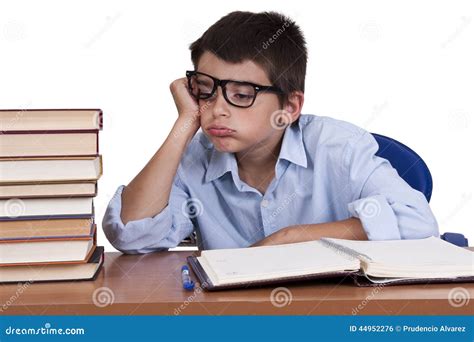 Exhausted Child Stock Photo Image Of Business Books 44952276