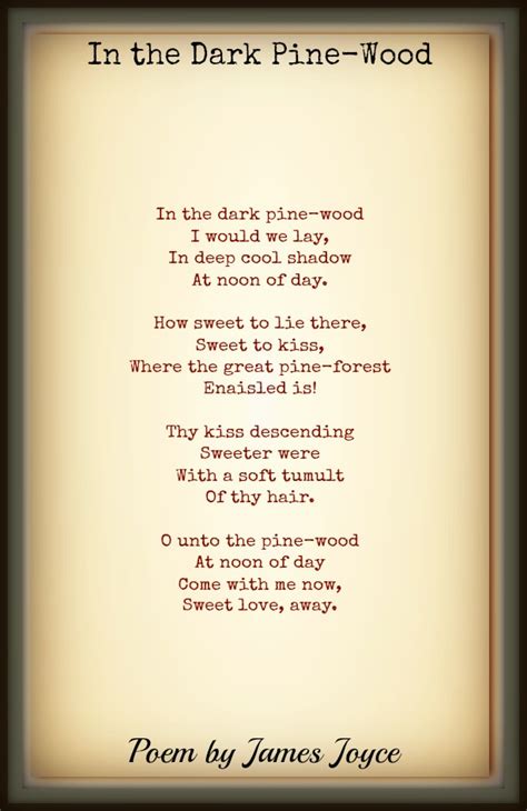 James Joyce Poems Classic Famous Poetry