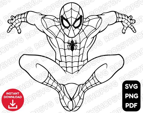 Spiderman Svg Png Pdf T Shirt Svg Cutting File Coffee Etsy
