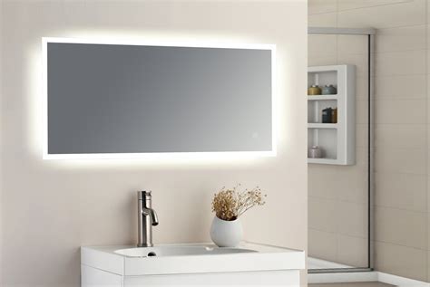 Keenware Kbm 338 Led Frosted Edge Backlit Bathroom Mirror With Demiste Eurogenco