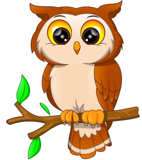 Cartoon Owl Bird Premium Vector
