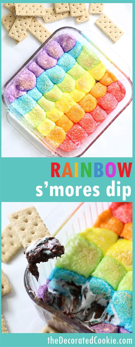 Rainbow Smores Dip Is Easy Delicious Unicorn Food For A Rainbow Party