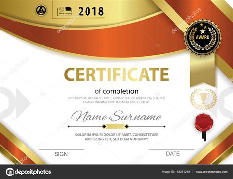 Official White Certificate Of Appreciation Award Template With Thin