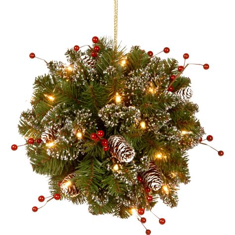 National Tree Company 12 In Glittery Mountain Spruce Kissing Ball