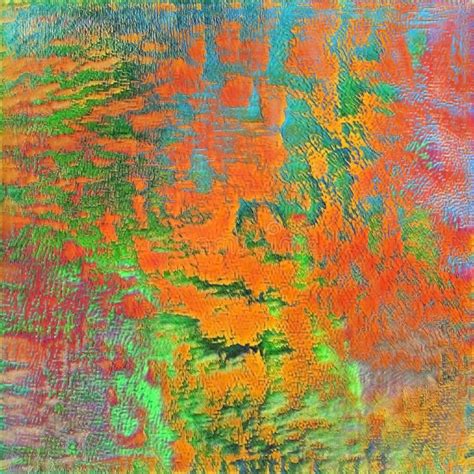 Abstract Art Background With Oil Painting On Canvas And Multicolored