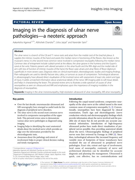 Pdf Imaging In The Diagnosis Of Ulnar Nerve Pathologies—a Neoteric