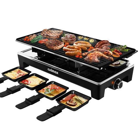 Cusimax Raclette Grill Electric Grill Table Portable 2 In 1 Korean Bbq