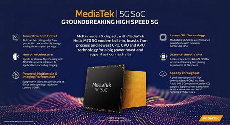 Mediatek Announces 7nm 5g Soc With Helio M70 Modem Arm Cortex A77 Cpu