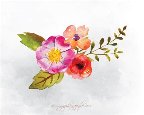 9 Free Watercolor Flower Vectors For Designers