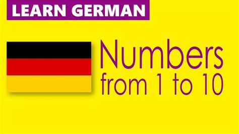 Learn German Numbers From 1 To 10 Youtube