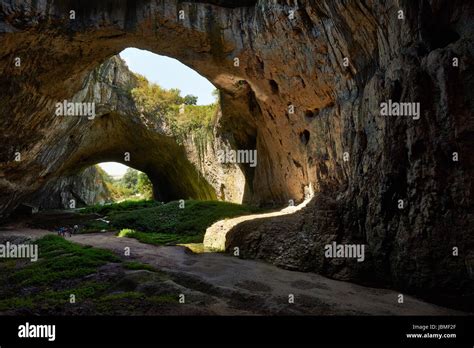 The Famous Sight Devetaki Cave In Bulgaria Near Lovech Town Stock