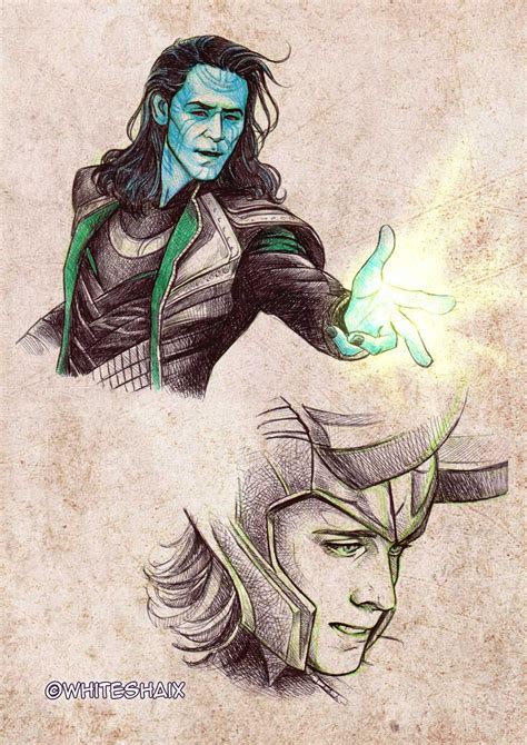 Loki Sketches 02 By Whiteshaix On Deviantart Loki Art Loki Drawing