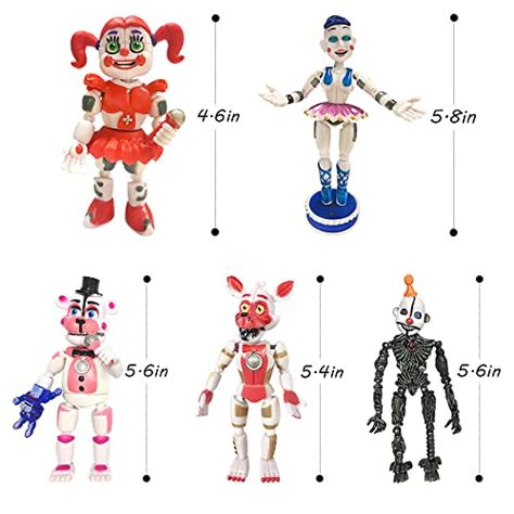 New Inspired 5pcsset Fnaf Sister Location Figures Figfuntime Freddy