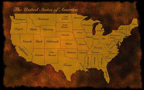 Usa Us Map America Old Rustic States Patriotic Wallpaper 1920x1200