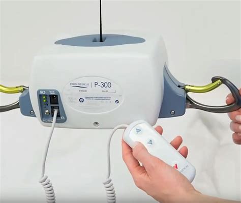 Portable ceiling lifts tend to be a little more expensive than a fixed or permanent ceiling lift but once all the needed track is installed for the fixed lift the cost will be much less and it will offer the capability. Hand Control for the P-300 Portable Ceiling Lift