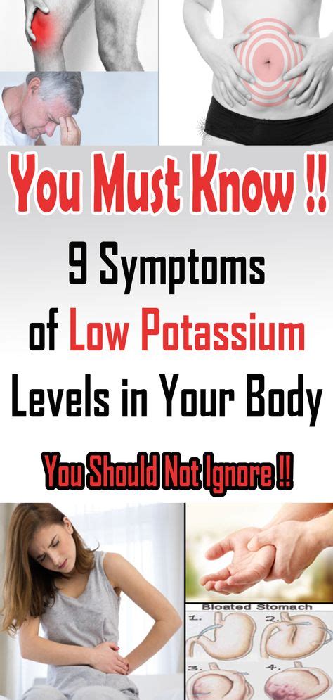 9 Symptoms Of Low Potassium Levels In Your Body That You Should Not Ignore Potassium Symptoms