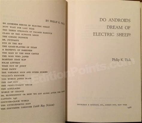 First Edition Criteria And Points To Identify Do Androids Dream Of