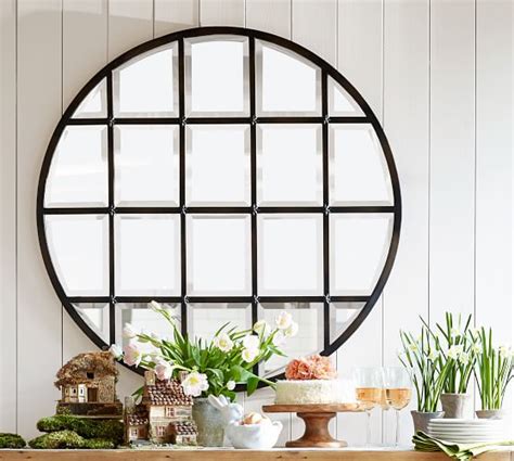 eagan multipanel round wall mirror 44 pottery barn