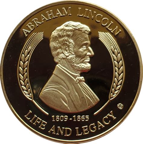 Abraham Lincoln Token Coin Mintage Descriptions Metal Weight Size