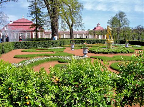 Monplaisir Palace And Gardens At Peterhof Palace Near Saint Petersburg Russia Encircle Photos