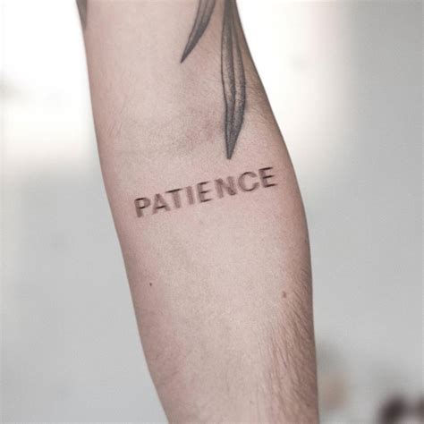 Details More Than 76 Patience Tattoo Font Super Hot Incdgdbentre