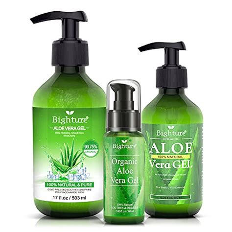 Bighture Aloe Vera Gel 100 Aloe Vera Organic From Freshly Cut Aloe Leaves Skin Care For